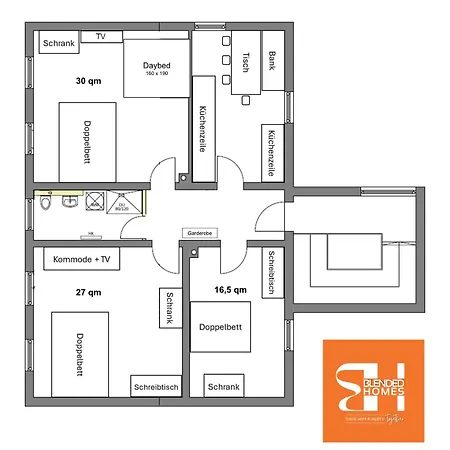 Daire Design Loft Xl I 3 Sz I 98 Qm I 2 Arbeitsplaetze *