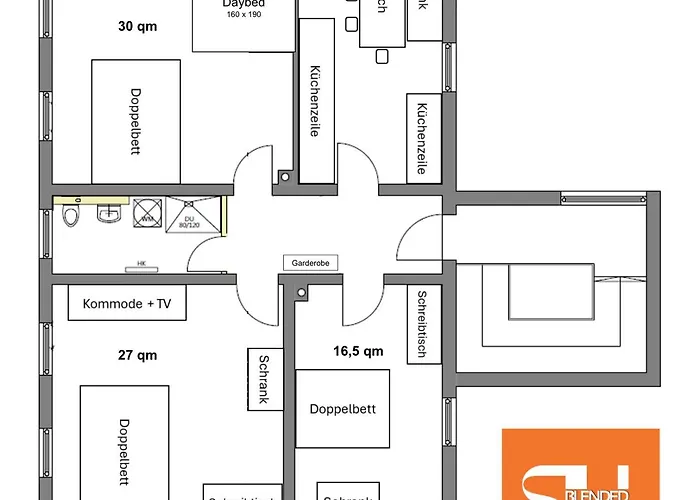 Appartamento Art Loft Mit 3 Schlafzimmern I 98 Qm I 2 Arbeitsplaetze I 8 Gaeste *